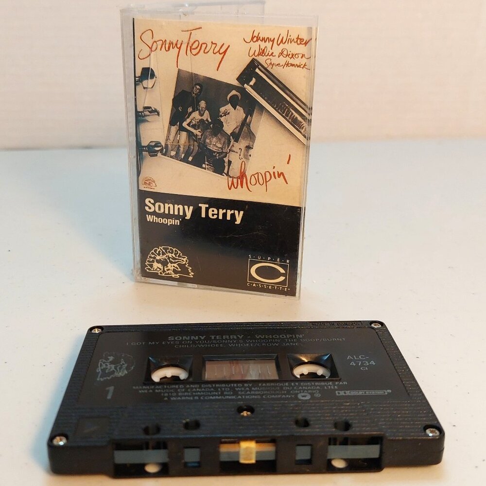 Sonny Terry Johnny Winter Willie Dixon~ Whoopin' (cassette tape, 1984) tested